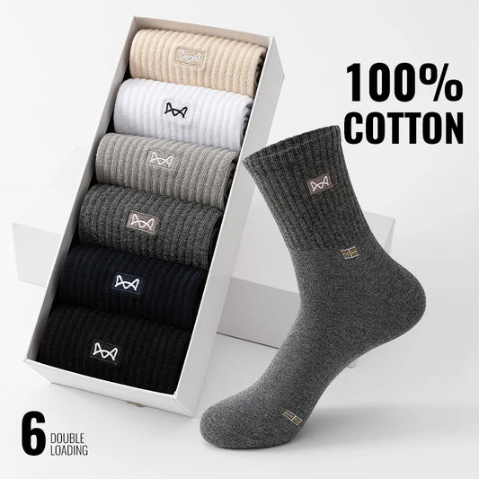 MiiOW Herrstrumpor – 100% Bomull – 5-pack – Svart & Vit – Andas & Luktfri