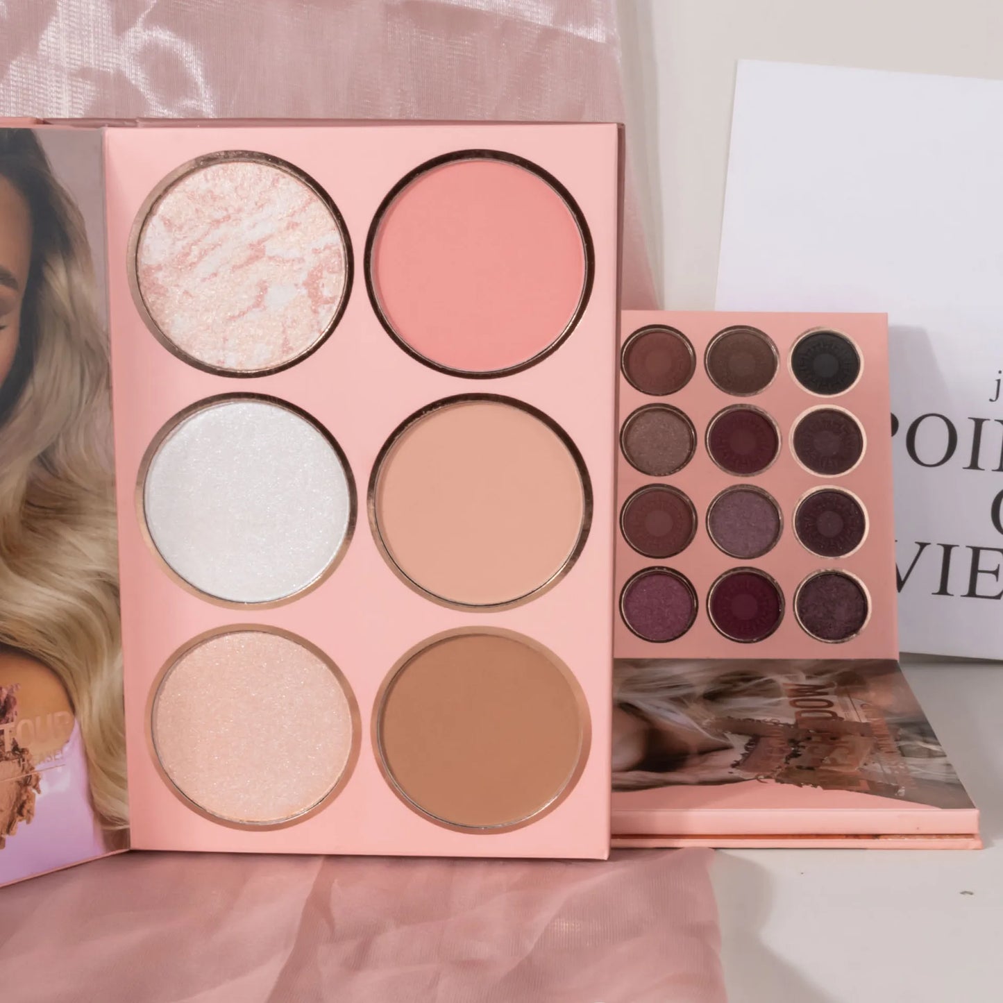 đ Professionell Makeup-palett med 54 fĂ€rger â Allt-i-ett: Ăgonskugga, Rouge, Highlighter & Contouring