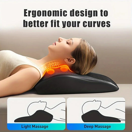 Elektrisk Nackmassagekudde med Vibration & Värme – För Nacke, Rygg, Ben & Midja
