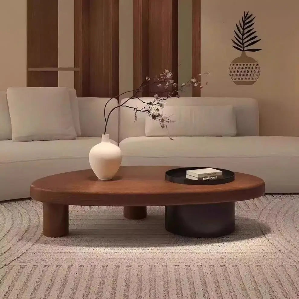Wabi Sabi Te-bord – Minimalistisk Elegans i Massivt Trä