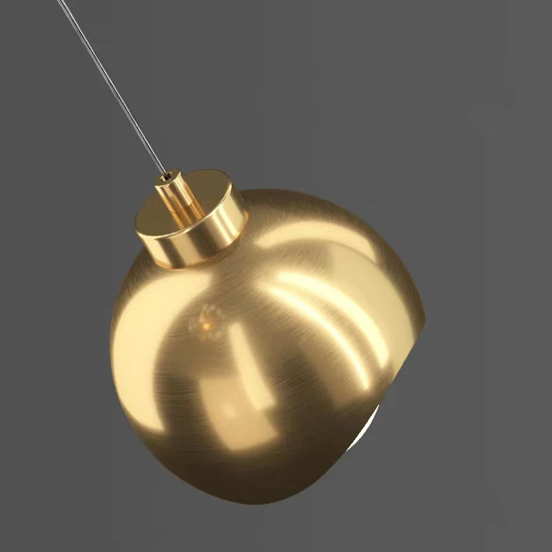 YUGUUK Klotpendel i pläterad metall, guld/svart – LED-belysning, 220 V