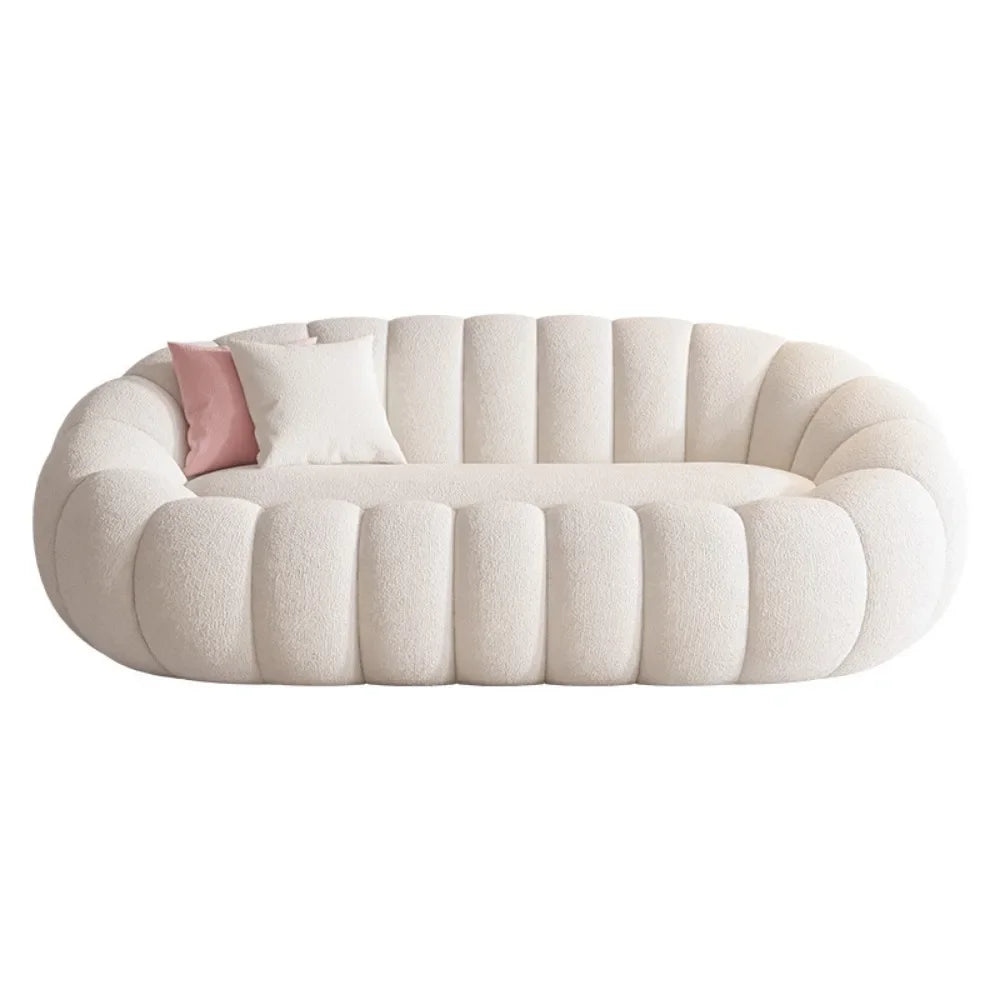Elegant Teddy Sammet Recliner Soffa – Nordisk Stil – Bekväm Loungestol för Vardagsrum