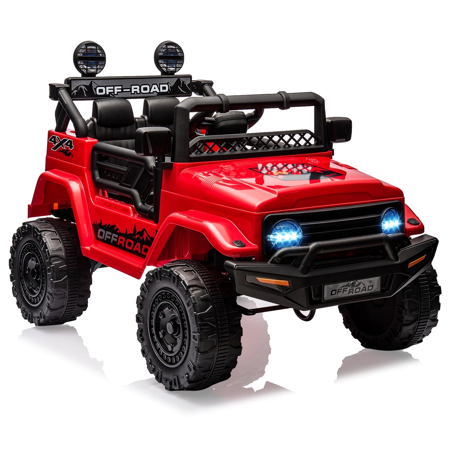 Elektrisk Barnbil med Fjärrkontroll – 12V – Musik, LED-ljus & Säkerhetsbälte – För Barn 1–8 år