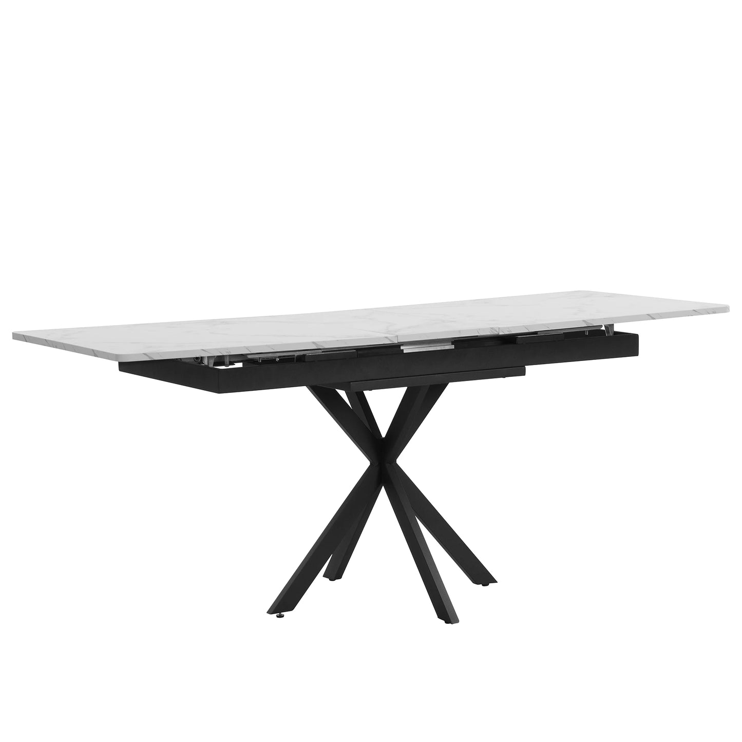 Utdragbart Matbord – Automatisk Funktion, Rektangulär Design, Modern Stil för Matsal & Vardagsrum