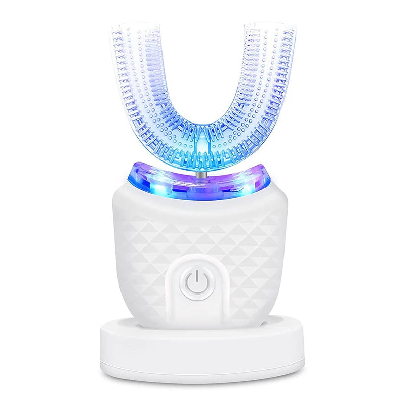 Elektrisk U-formad Tandborste 360° – 4 Läge, USB, Vuxna & Barn