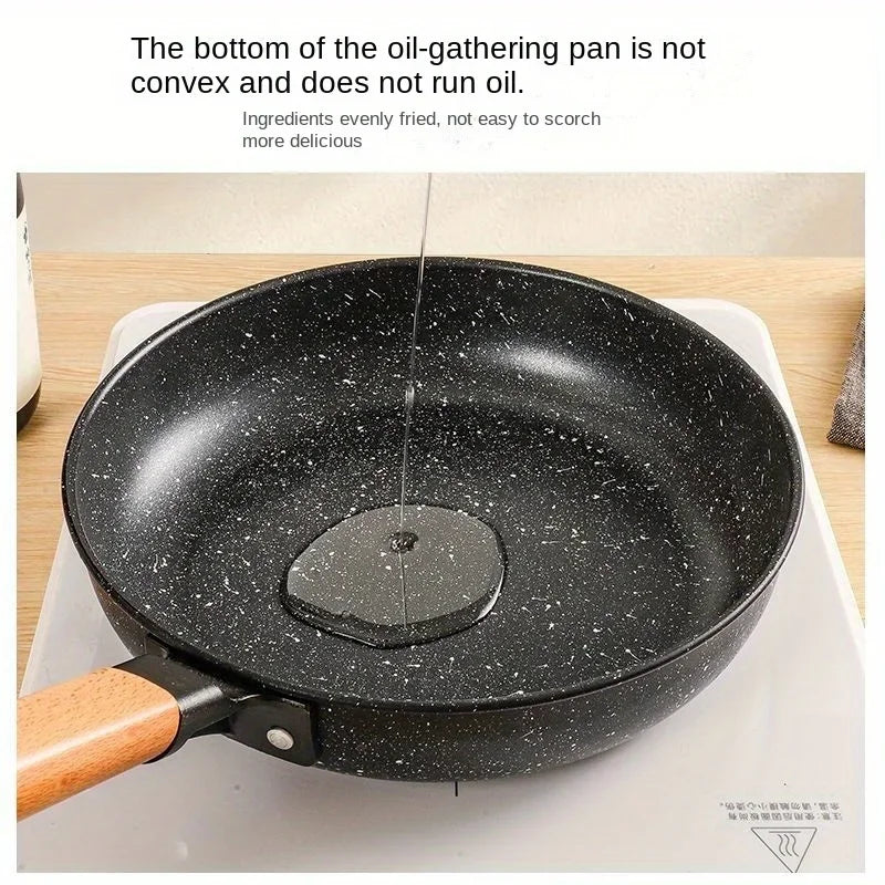 28 cm Stekpanna i Gjutjärn – Nonstick – För Kött، Fisk & Wok – Induktion/Gas Kompatibel