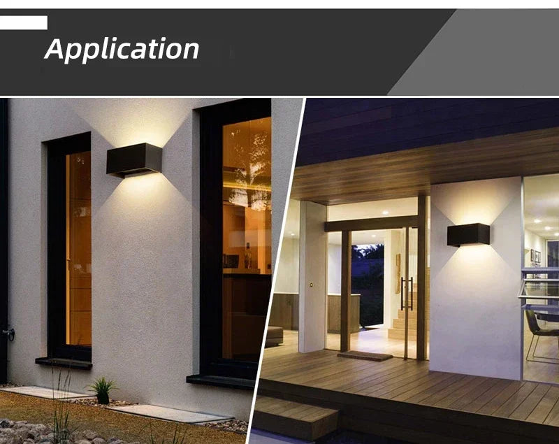 Modern Vägglampa i Aluminium – LED-ljus med IP65 Skyddsnivå