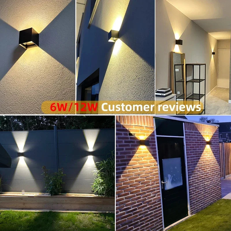 Modern Vägglampa i Aluminium – LED-ljus med IP65 Skyddsnivå