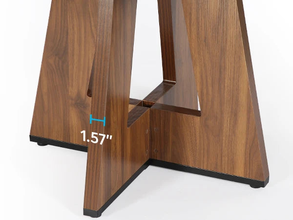 Tribesigns Runt Matbord – 120 cm Rustik Lantstil för 4–6 Personer