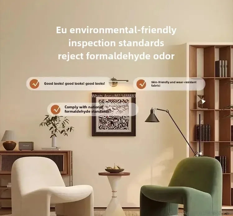 Lyxig Enpersonssoffa – Skandinavisk Design med Flanelltyg – För Vardagsrum & Balkong