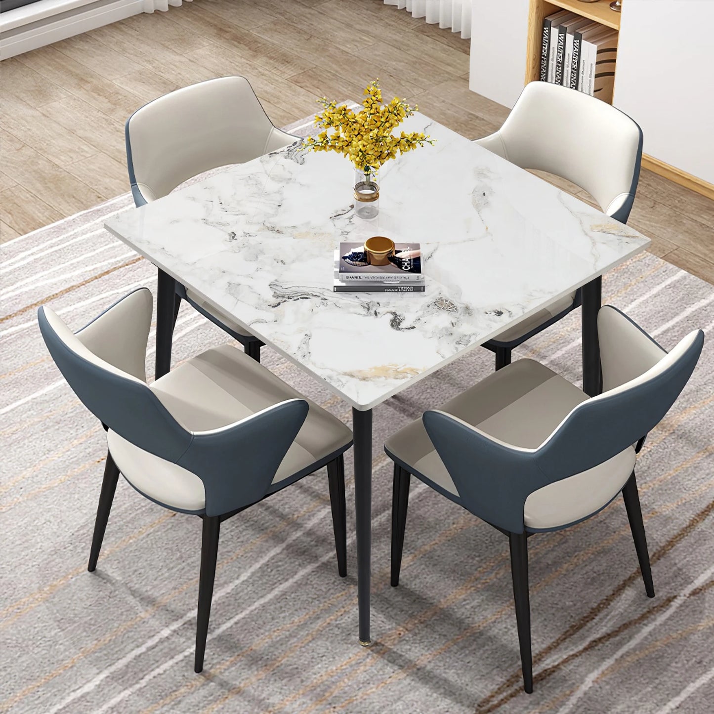 Wisfor Matbord i Sintrad Sten – Modern Rektangulär Design för 2–4 Personer