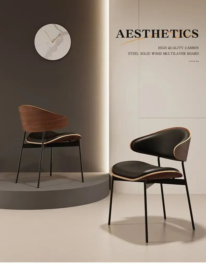 Modern Matstol i Konstläder – Mjuk & Lyxig Design för Vardagsrum eller Café