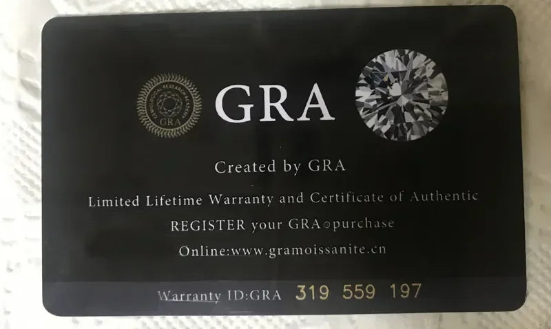 Äkta PT950 Platina Ring med 1ct Moissanite – Certifierad Bröllopsring för Kvinnor