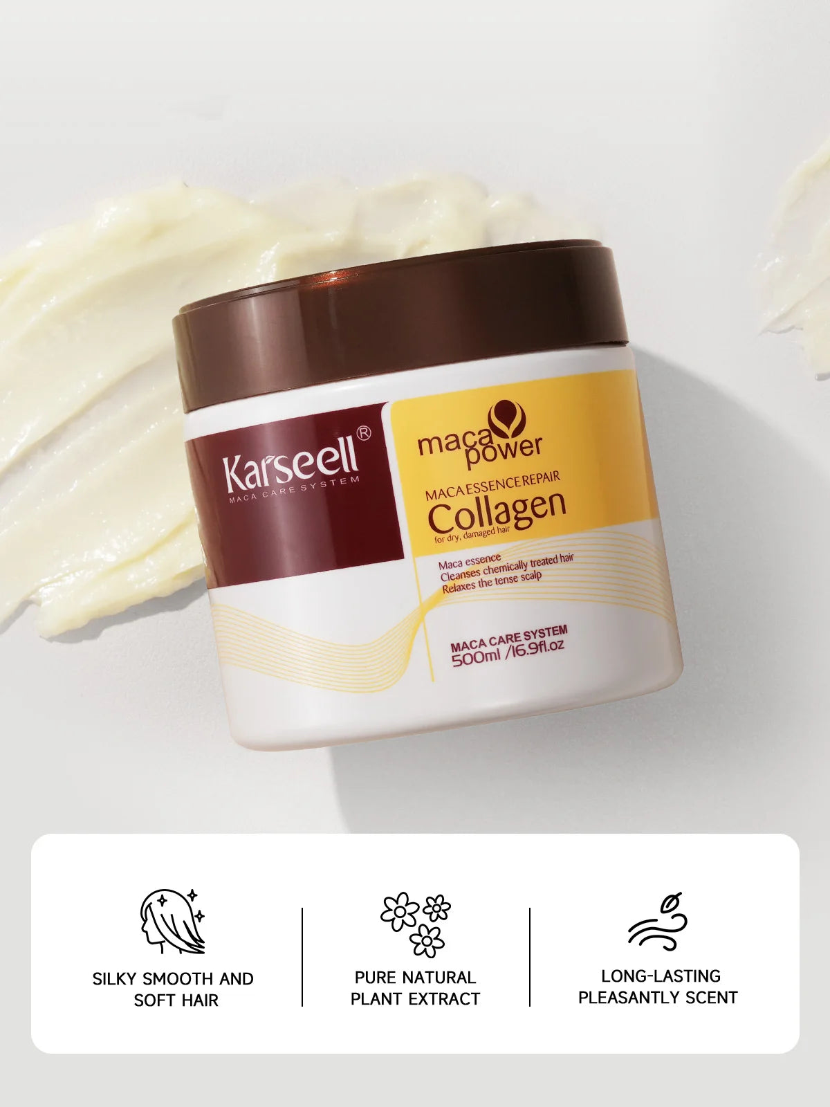 Karseell Collagen Hårinpackning – Djupverkande Återfuktning med Arganolja (100ml / 500ml)
