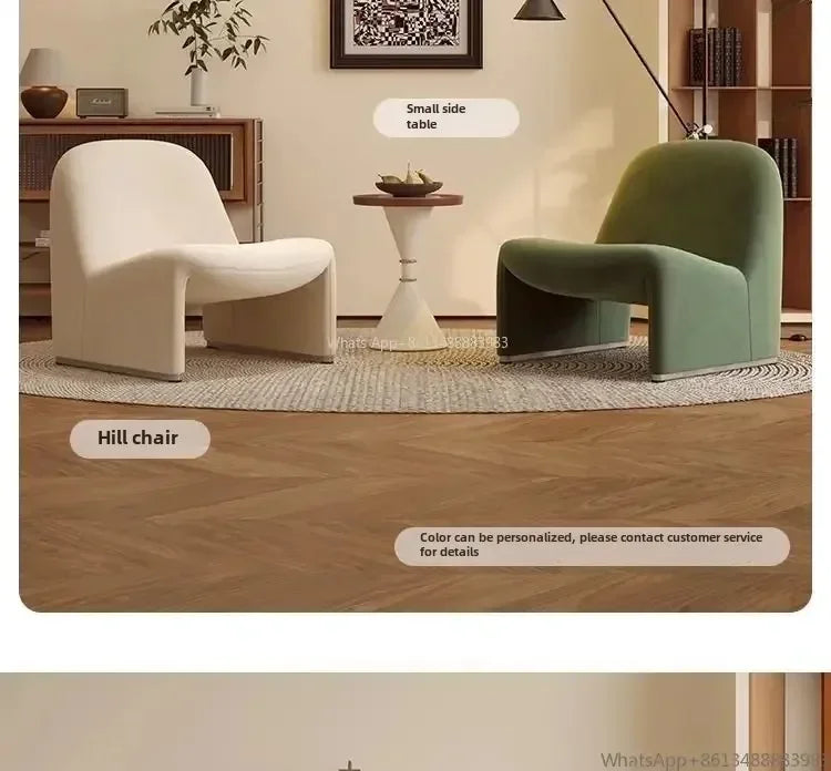 Lyxig Enpersonssoffa – Skandinavisk Design med Flanelltyg – För Vardagsrum & Balkong