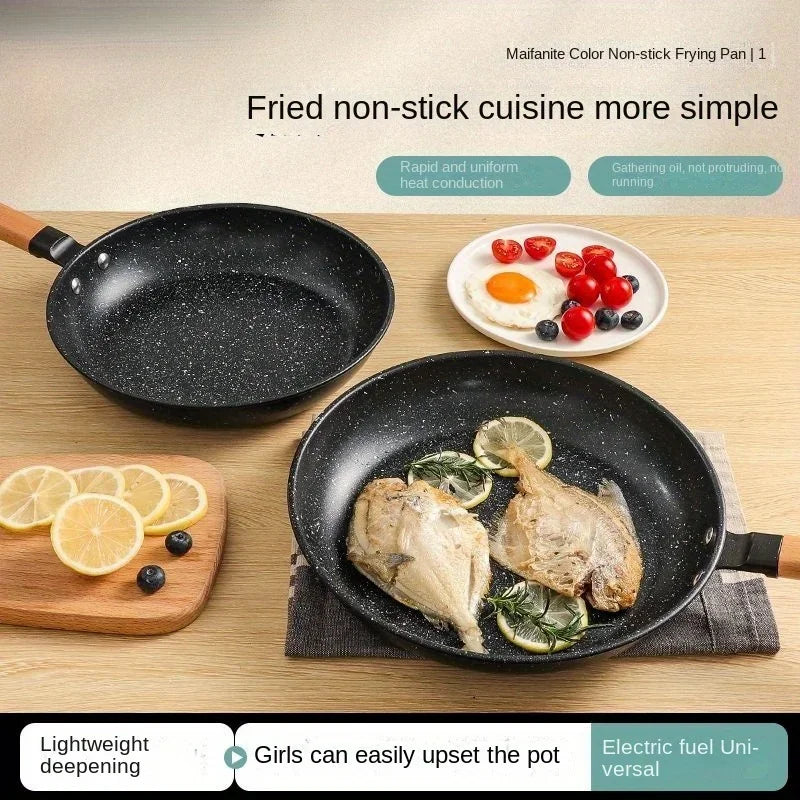28 cm Stekpanna i Gjutjärn – Nonstick – För Kött، Fisk & Wok – Induktion/Gas Kompatibel