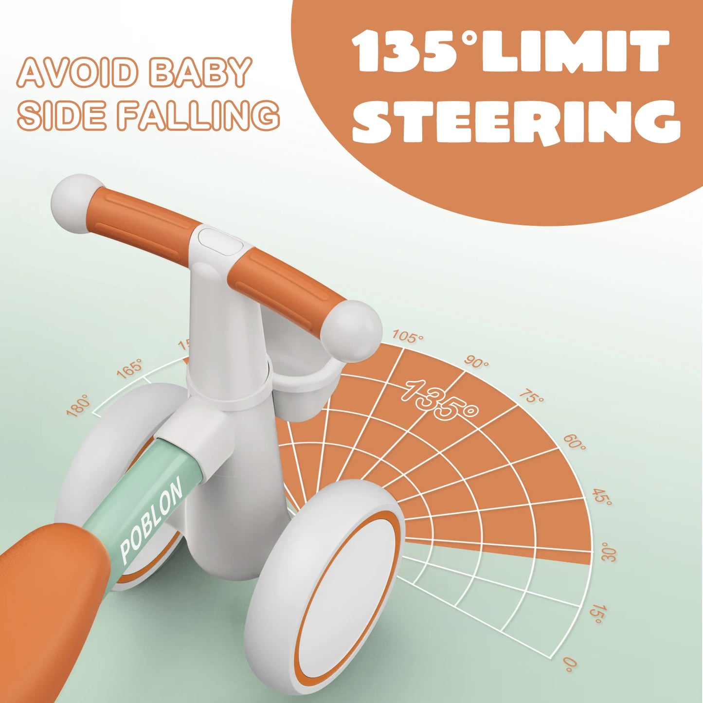 Baby Balanscykel med 4 Hjul – För Barn 12–24 Månader | Utan Pedaler