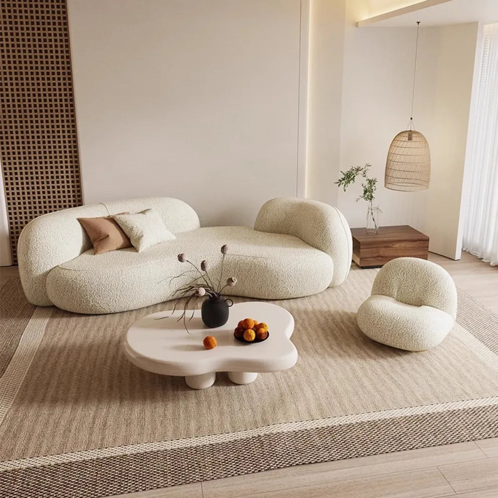 Nordisk Lyxig Hörnsoffa – Berberfleece & Modern Design – För Vuxna & Vardagsrum