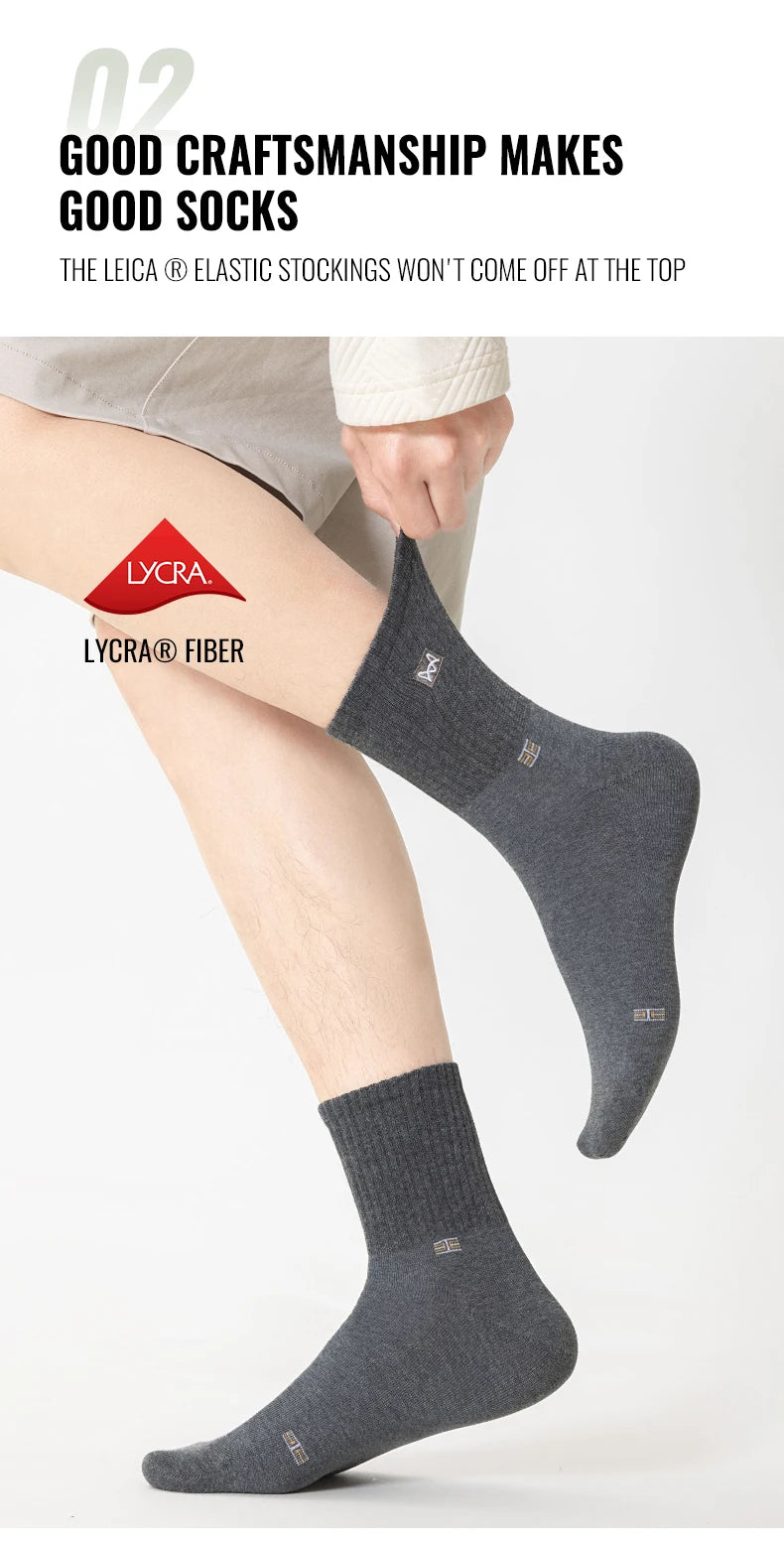MiiOW Herrstrumpor – 100% Bomull – 5-pack – Svart & Vit – Andas & Luktfri