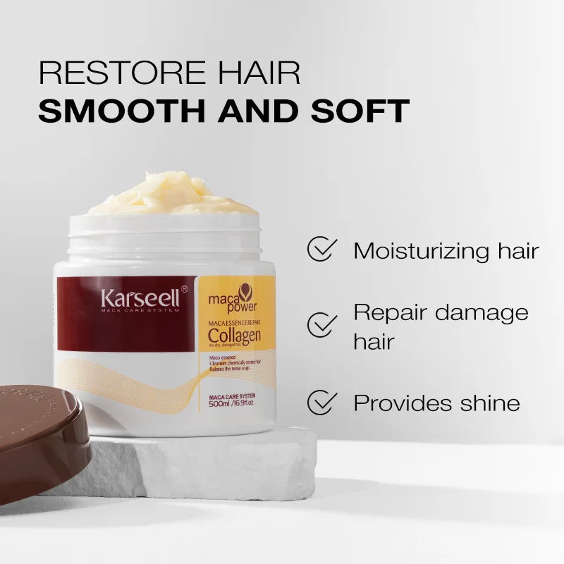 Karseell Collagen Hårinpackning – Djupverkande Återfuktning med Arganolja (100ml / 500ml)
