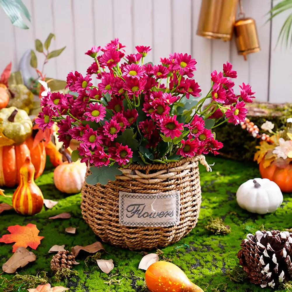 Konstgjorda Höstblommor – Vattentåliga Mumsblommor för Utomhus & Inomhus (5-pack)