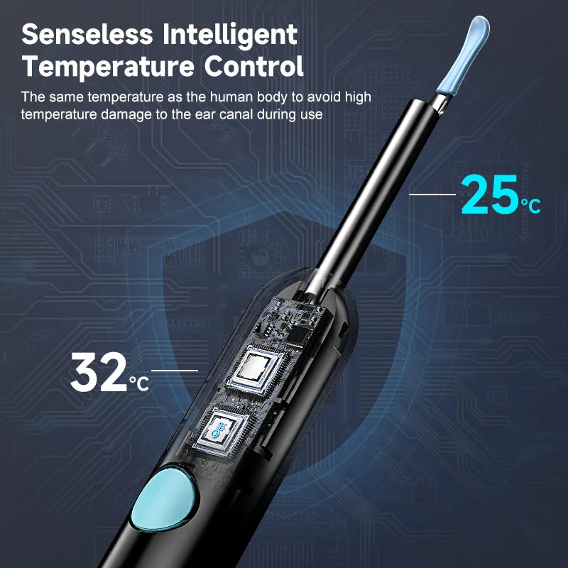 HD Visuell Öronkamera med WiFi – Vattentät 4.2mm med LED & Förvaringsfodral