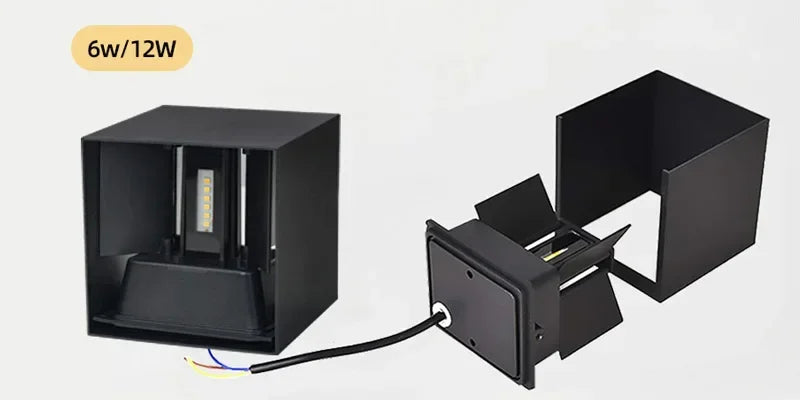 Modern Vägglampa i Aluminium – LED-ljus med IP65 Skyddsnivå