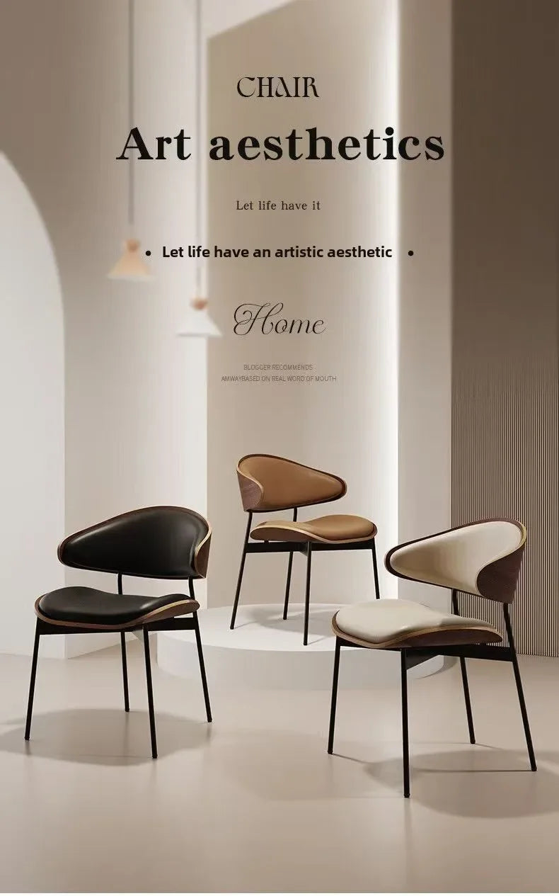 Modern Matstol i Konstläder – Mjuk & Lyxig Design för Vardagsrum eller Café