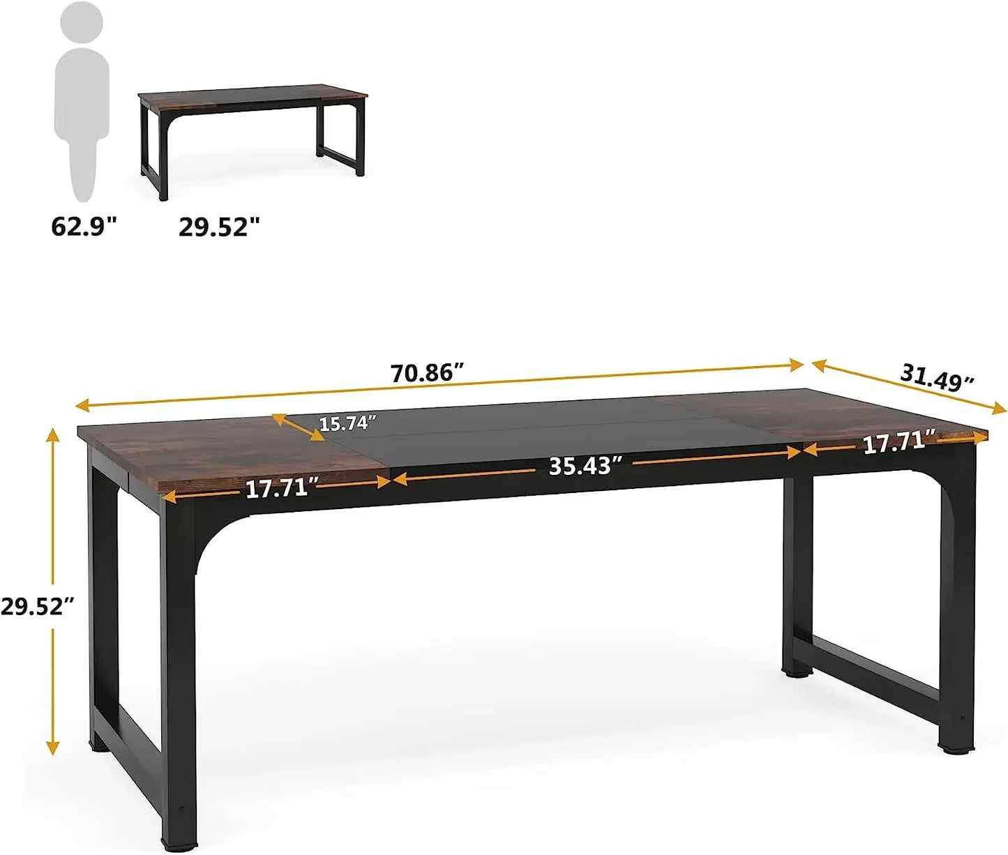 Tribesigns Modernt Kontorsskrivbord – 180 cm Arbetsyta för Hem & Kontor