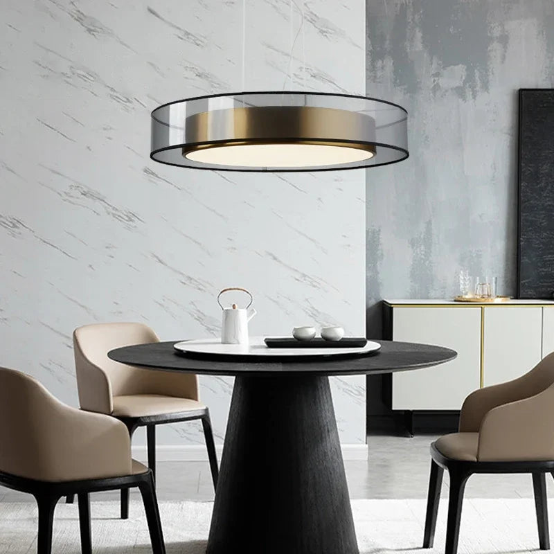 Lyxig Postmodern Taklampa i Polerad Koppar – För Sovrum, Matsal & Vardagsrum – Nordisk Design