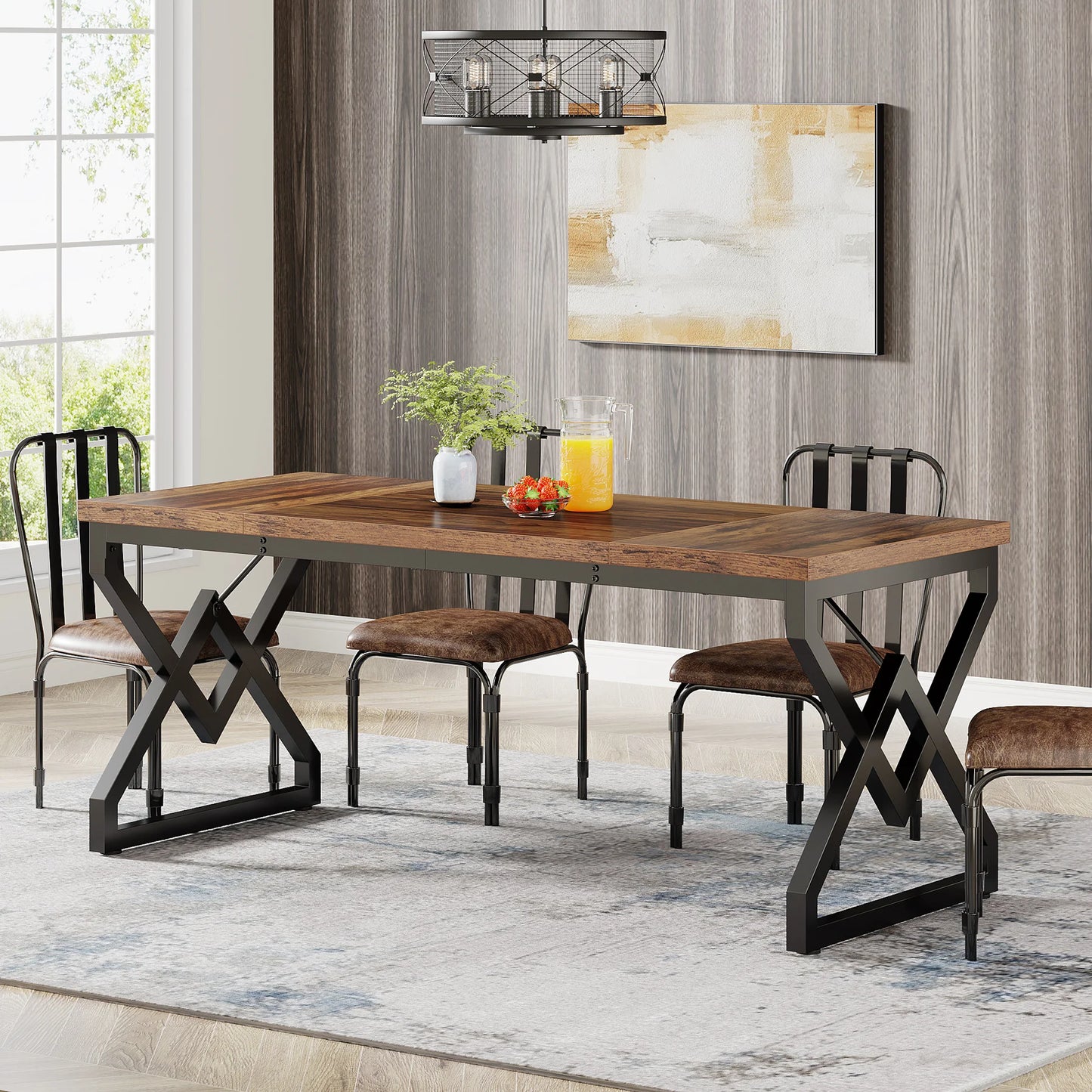 Tribesigns Executive Desk – Extra Tjockt Kontorsbord med Metallram (160 cm)