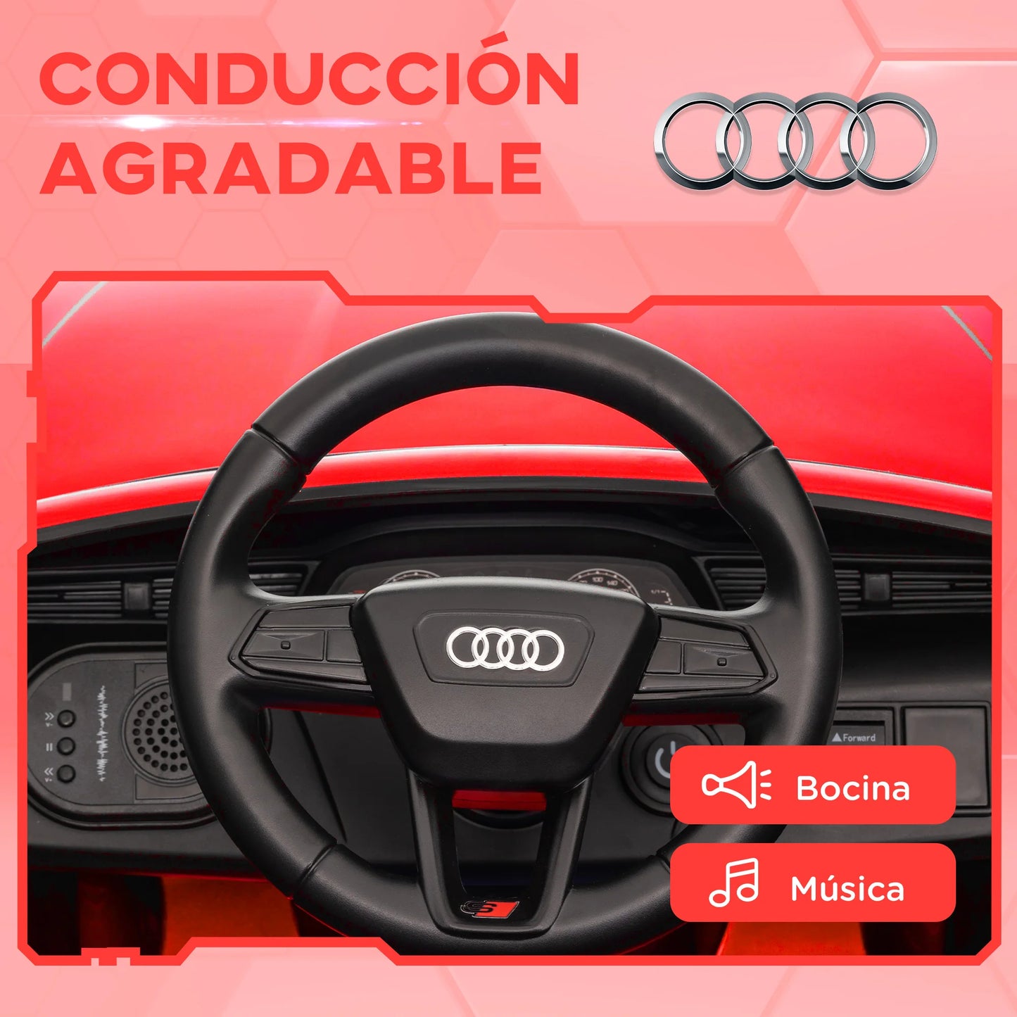 Elbil för Barn – Audi Q8 E-Tron 12V med Musik & Ljus