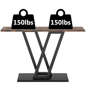 đȘ Tribesigns Konsolbord 110 cm â Industriell Design med V-formade Metallben â För Hall & Vardagsrum