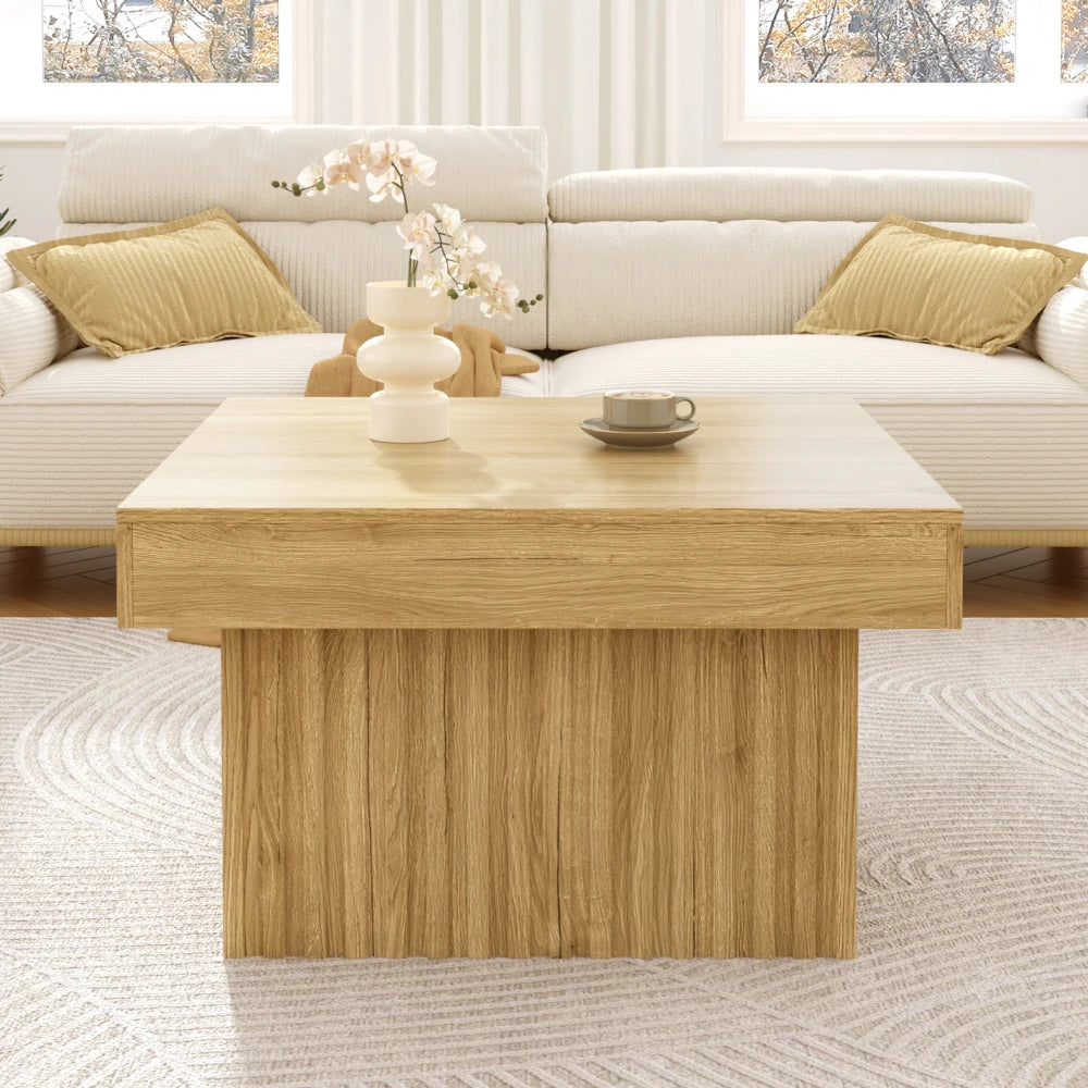 2-delat Nestbord i Trä – Rund Design – Skandinavisk Stil – 76 & 40 cm