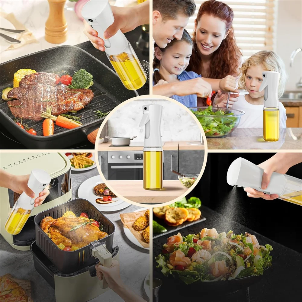 Oljedispenser med Sprayfunktion – 200ml/300ml/500ml – För Matlagning, Grill & Bakning