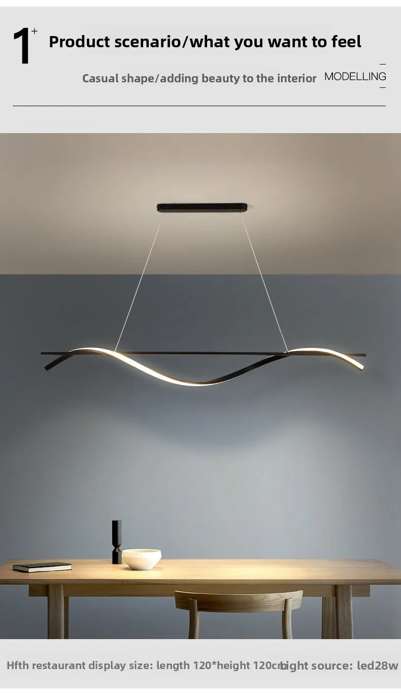 Postmodern LED Pendellampa – Minimalistisk Design för Matsal & Restaurang