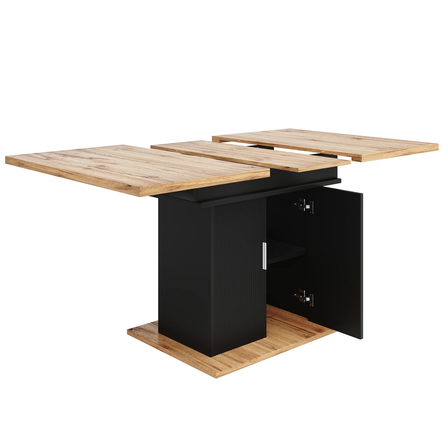 Utdragbart Matbord med Förvaring – 140 × 70 cm för Kök & Vardagsrum