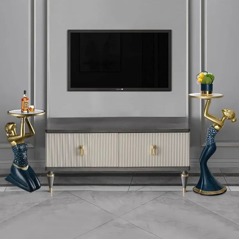 OLOEY Metalliskt Soffbord – Italiensk Minimalism för Vardagsrum & Entré