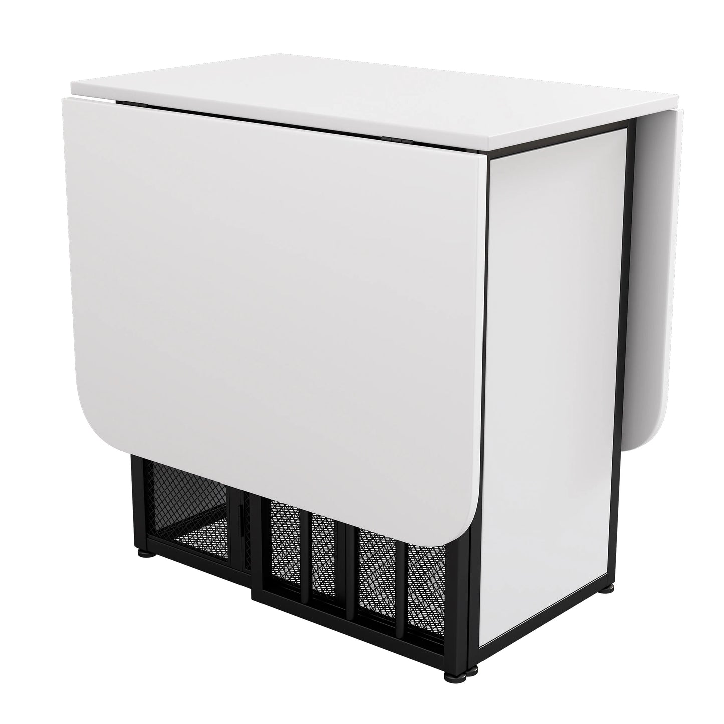 Fällbart Matbord – Multifunktionellt Bord med Lådor & Justerbar Form