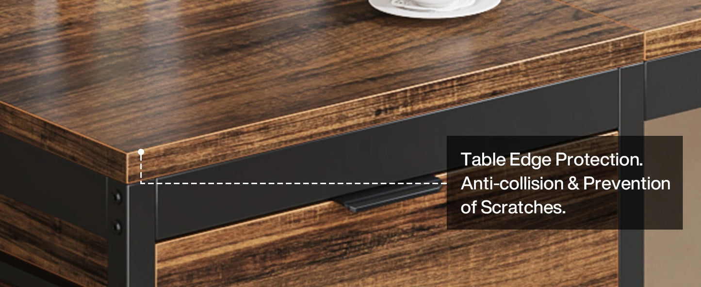 Tribesigns Skrivbord med 3 Lådor – 150 cm Industriell Design