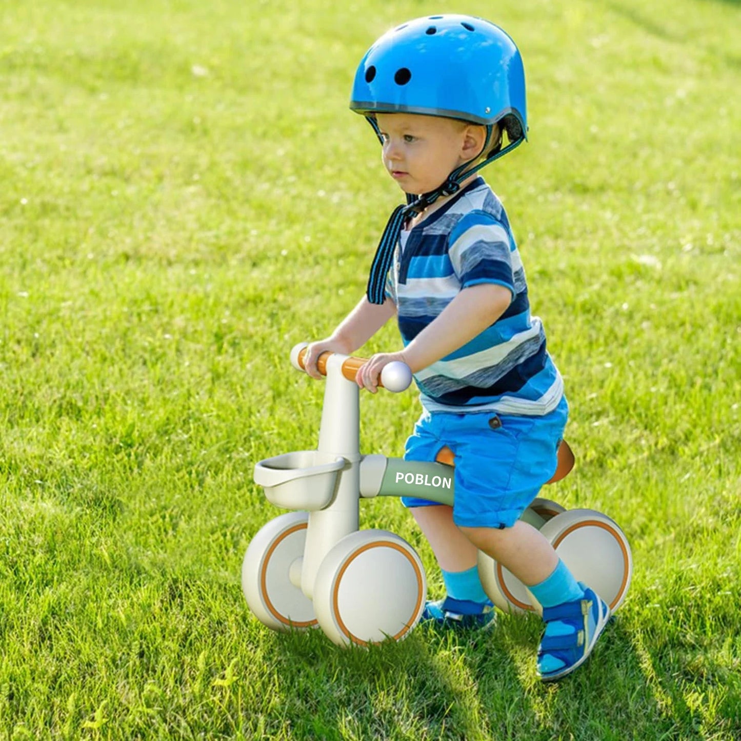 Baby Balanscykel med 4 Hjul – För Barn 12–24 Månader | Utan Pedaler