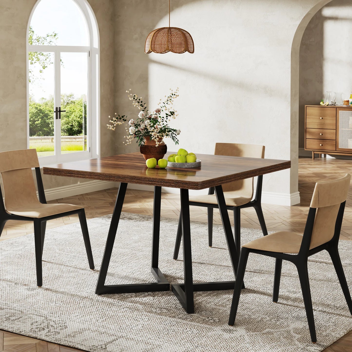 Matbord för 4 personer – Industriell Design med 80H × 100B