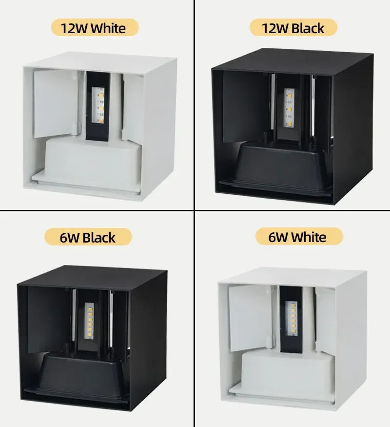Modern Vägglampa i Aluminium – LED-ljus med IP65 Skyddsnivå