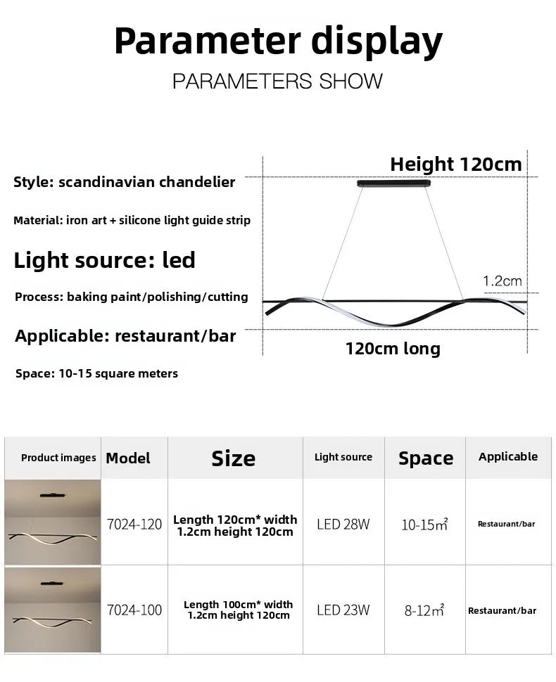 Postmodern LED Pendellampa – Minimalistisk Design för Matsal & Restaurang