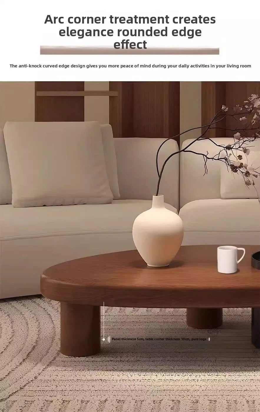 Wabi Sabi Te-bord – Minimalistisk Elegans i Massivt Trä