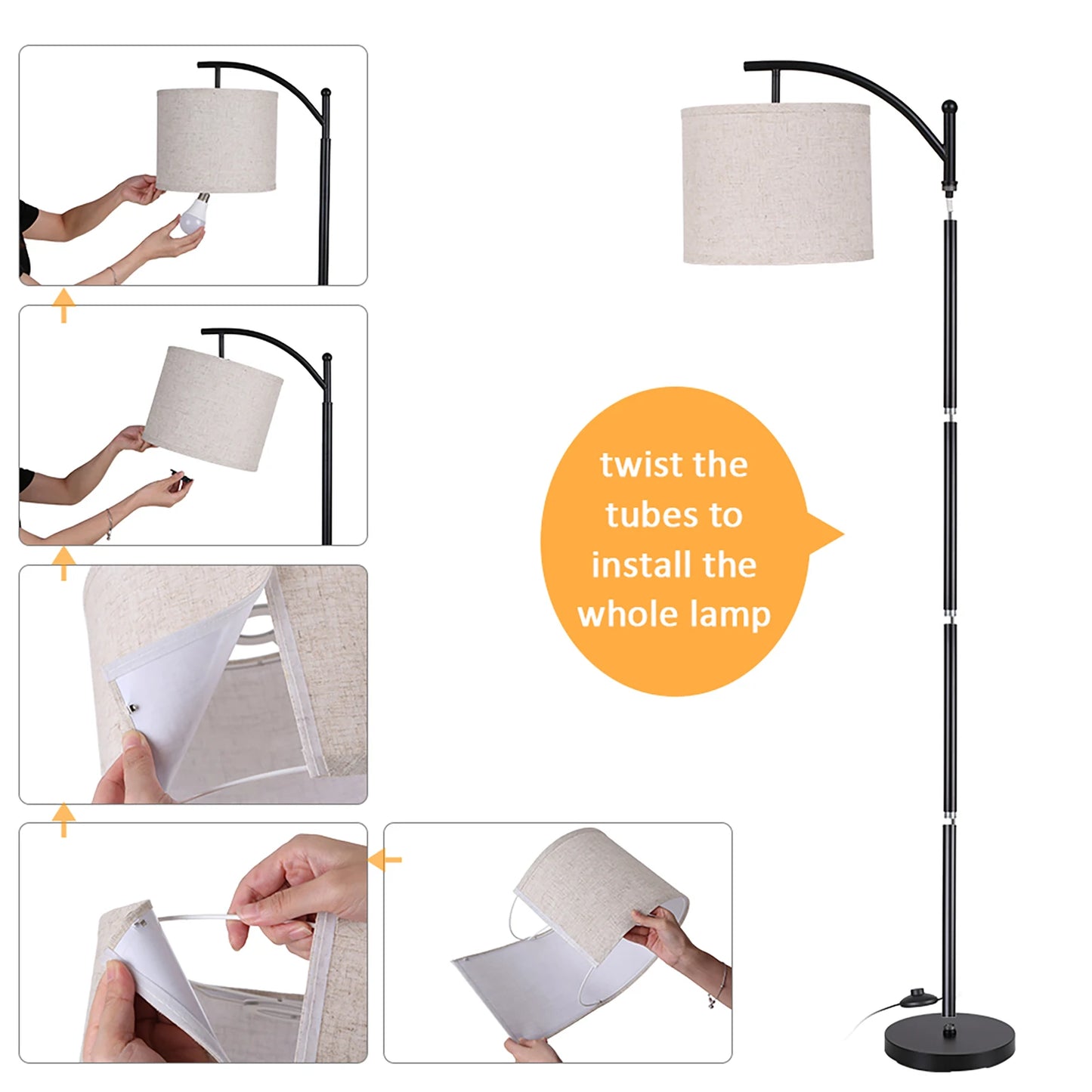 Golvlampa med 9W LED-lampa – Stilren, energisnål och mångsidig