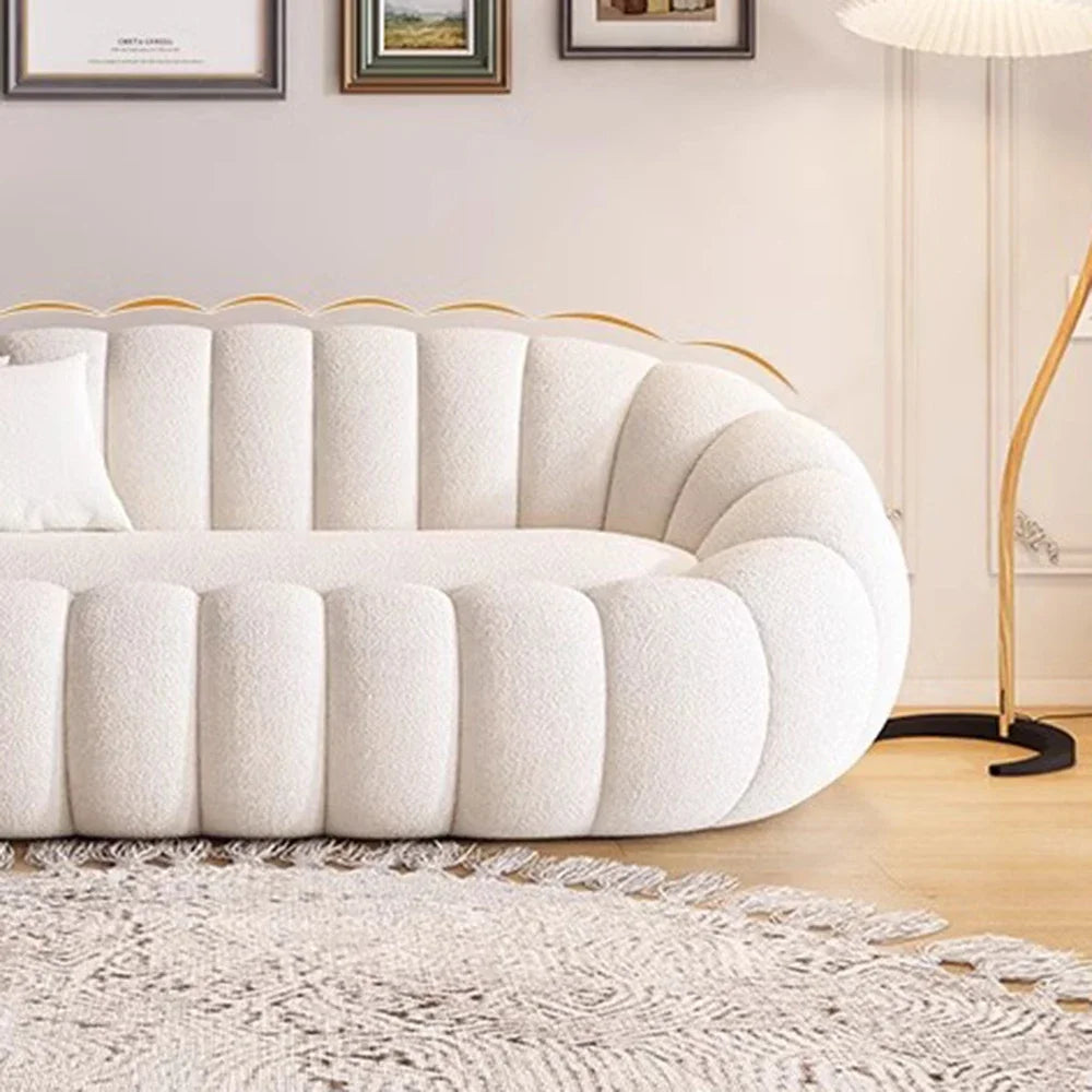 Elegant Teddy Sammet Recliner Soffa – Nordisk Stil – Bekväm Loungestol för Vardagsrum