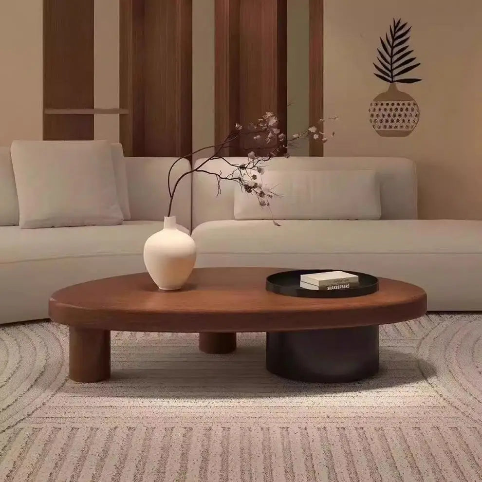 Wabi Sabi Te-bord – Minimalistisk Elegans i Massivt Trä