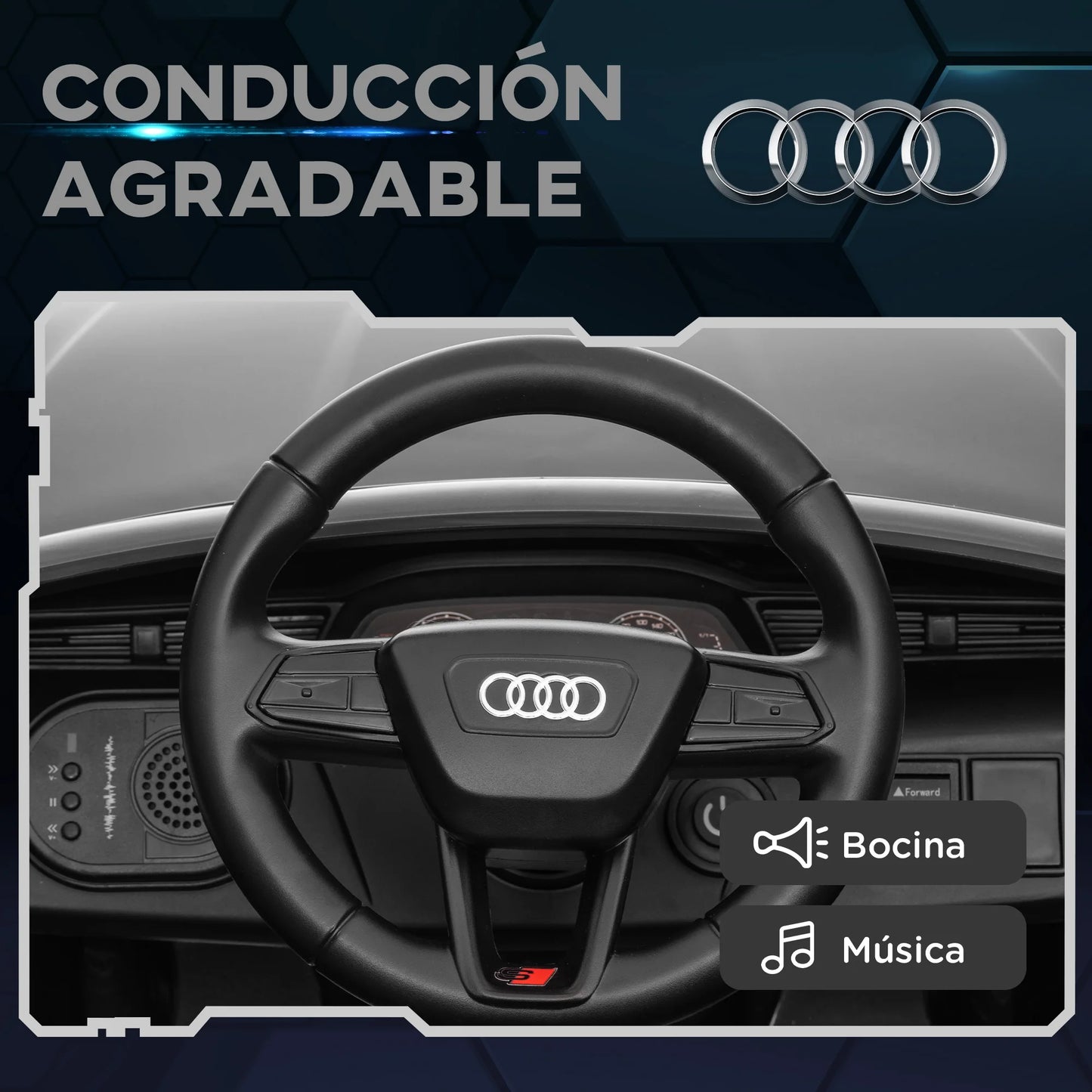 Elbil för Barn – Audi Q8 E-Tron 12V med Musik & Ljus