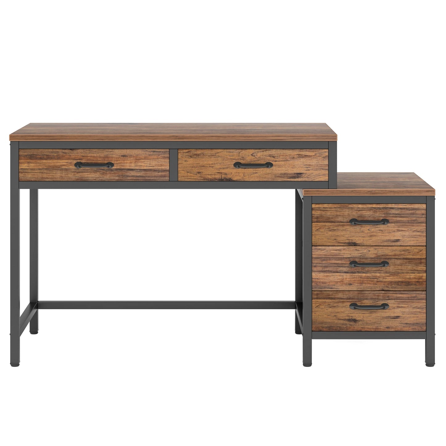 Tribesigns Skrivbord med 3 Lådor – 150 cm Industriell Design